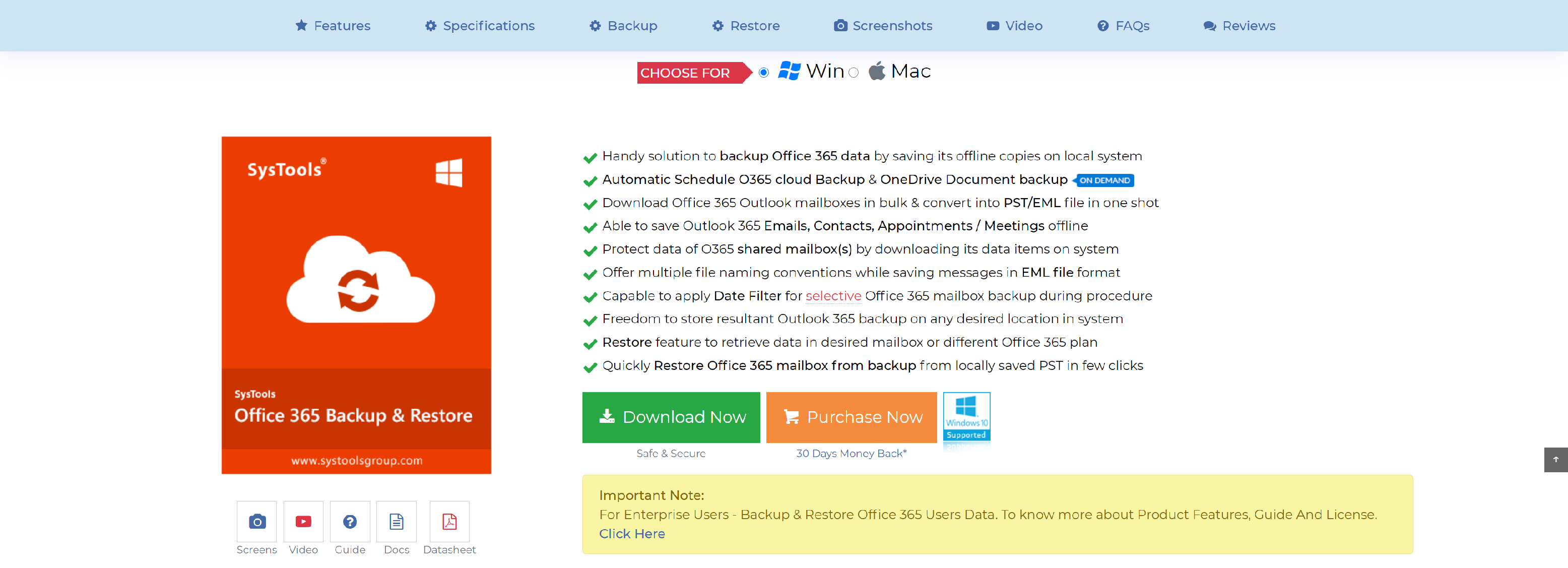 systools office 365 backup and restore tool from microsoft