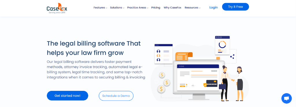 Top 15 Best Law Firm Billing Software 2024 Cllax Top Of IT   Legal Billing Software For Law Firms Easy To Use CaseFox 1024x371 